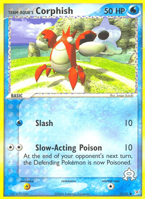 Team Aqua's Corphish, card 51 from Team Magma vs Team Aqua
