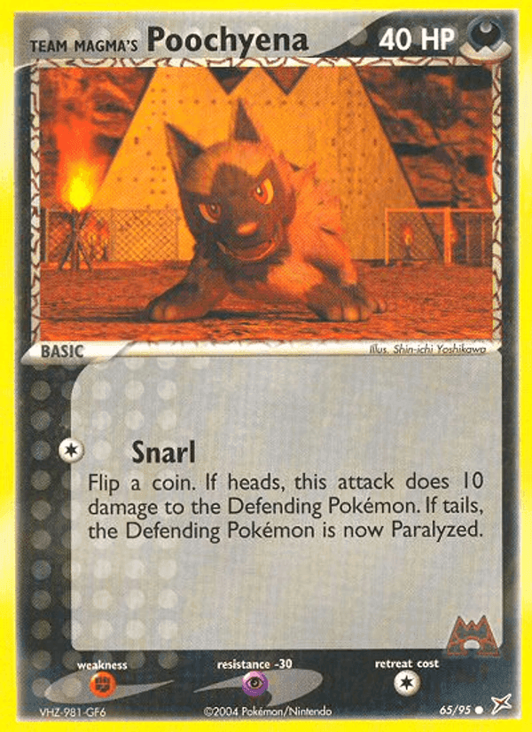 Team Magma's Poochyena, carta 65 di EX Team Magma vs Team Idro