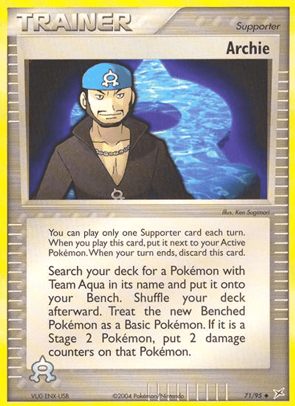 Archie, card 71 from Team Magma vs Team Aqua