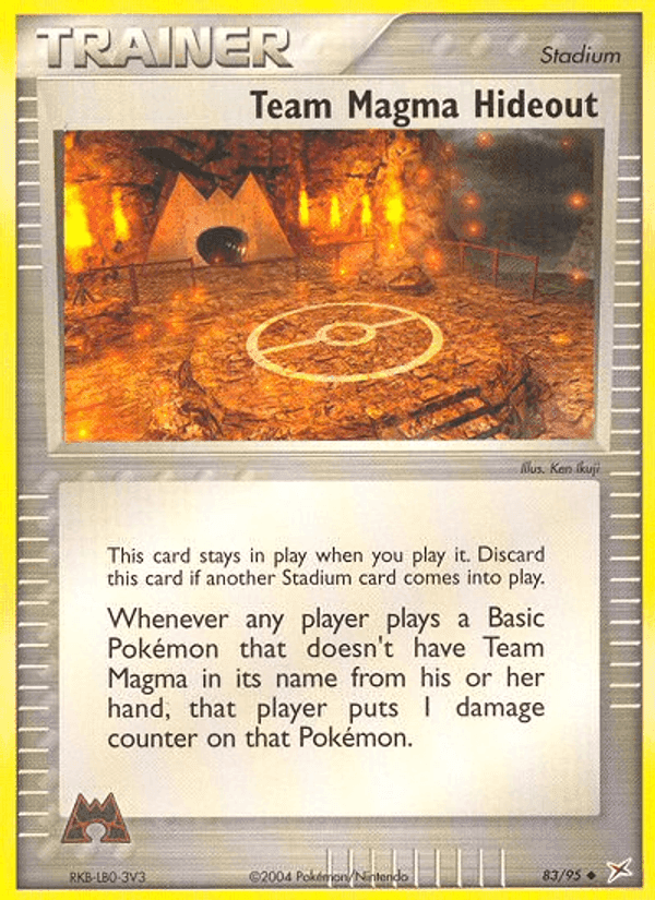 Team Magma Hideout, carta 83 di EX Team Magma vs Team Idro