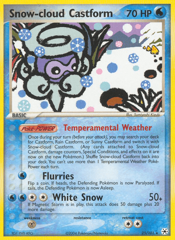 Snow-cloud Castform, carta 25 di EX Leggende Nascoste