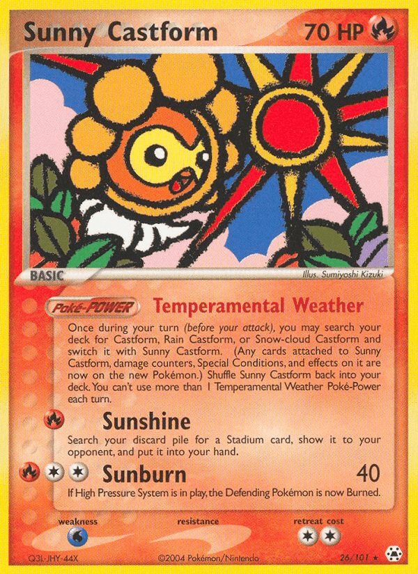 Sunny Castform, carta 26 di EX Leggende Nascoste