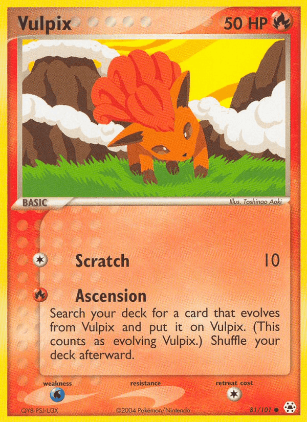 Vulpix, card 81 from Hidden Legends