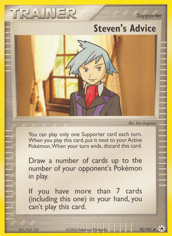 Steven's Advice, card 92 from Hidden Legends