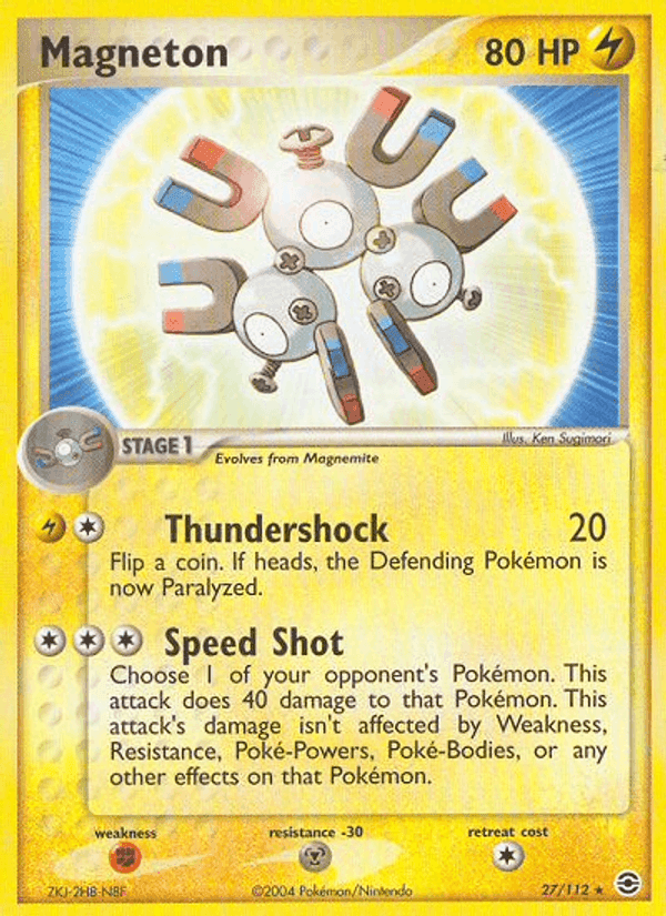 Magneton, carta 27 di EX RossoFuoco e VerdeFoglia