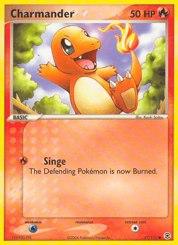 Charmander, carta 57 di EX RossoFuoco e VerdeFoglia