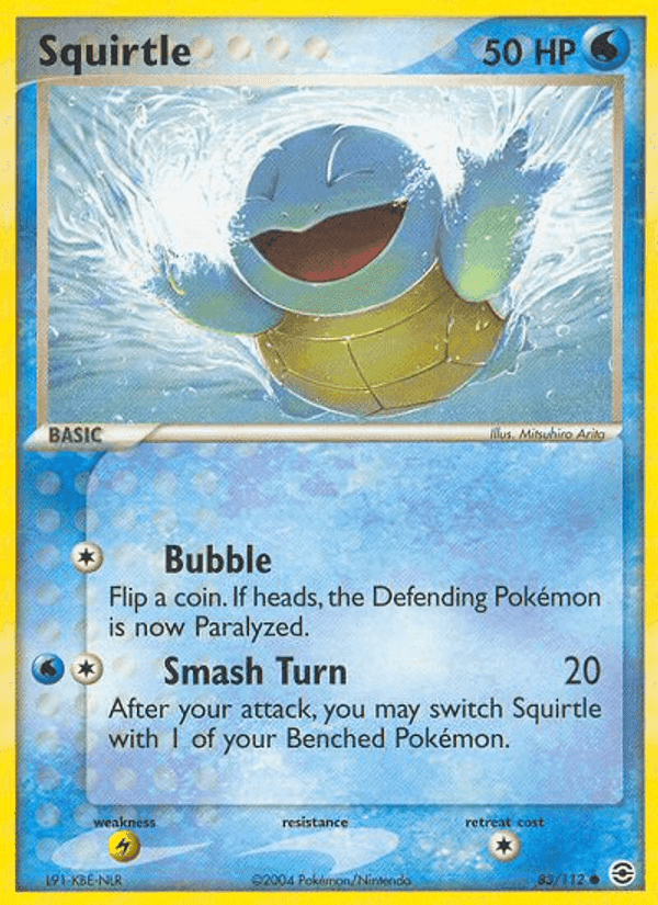 Squirtle, card 83 from FireRed & LeafGreen
