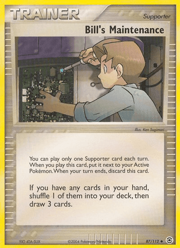 Bill's Maintenance, card 87 from FireRed & LeafGreen