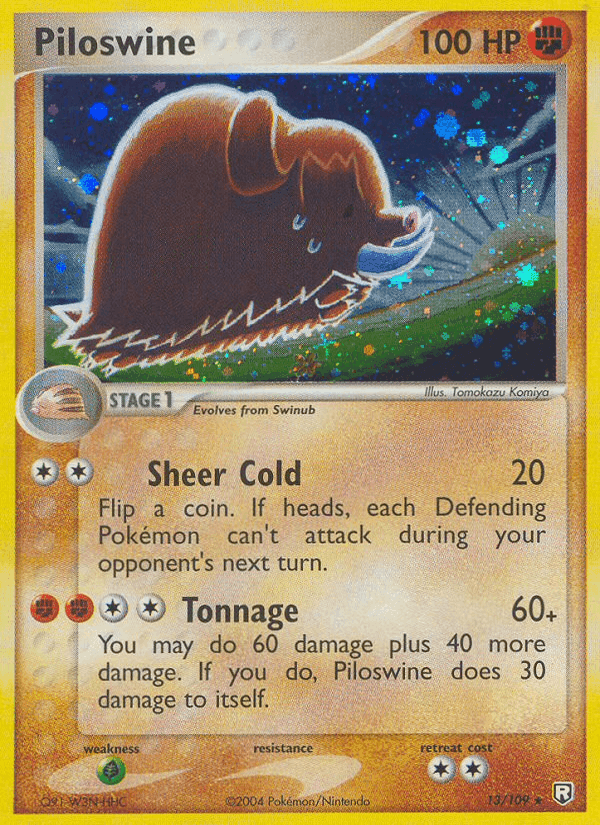 Piloswine, carte 13 de Team Rocket Returns