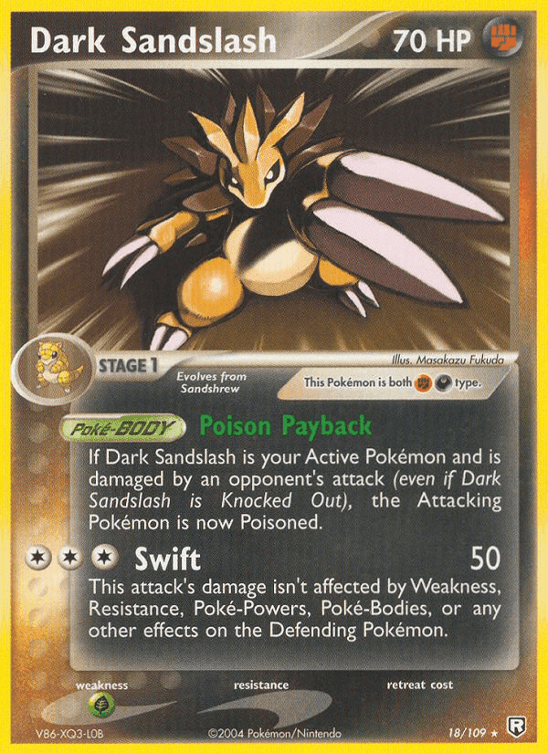 Dark Sandslash, carta 18 de Team Rocket Returns