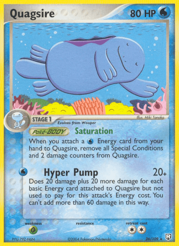 Quagsire, card 26 from Team Rocket Returns