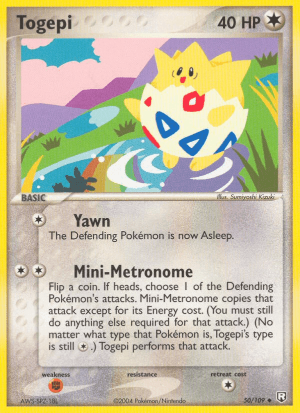 Togepi, carta 50 di Team Rocket Returns