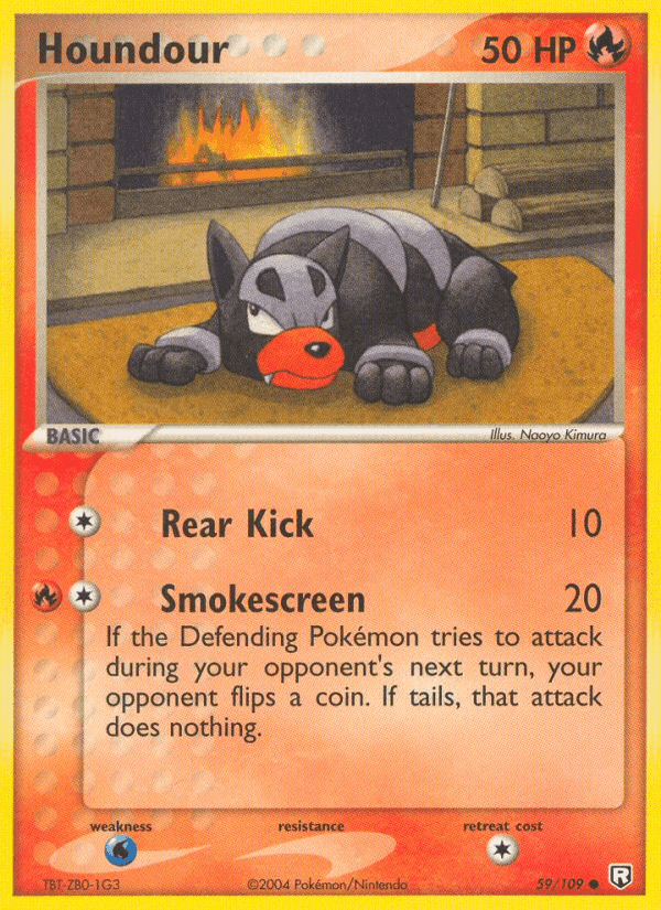 Houndour, carta 59 de Team Rocket Returns