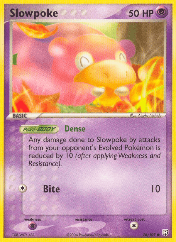 Slowpoke, card 76 from Team Rocket Returns
