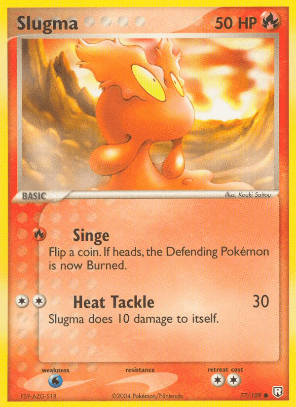 Slugma, card 77 from Team Rocket Returns