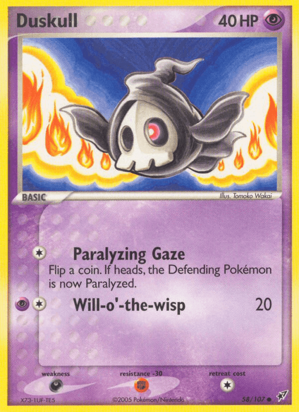Duskull, carta 58 de EX Deoxys