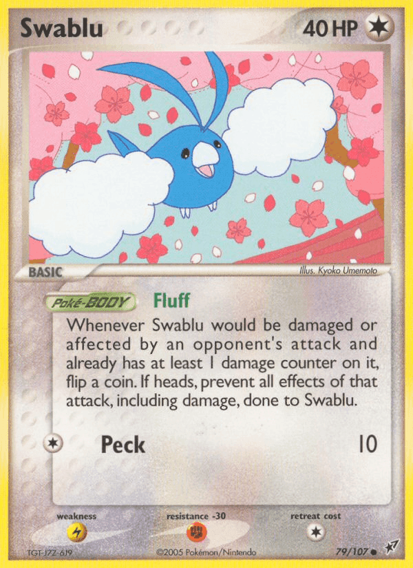 Swablu, card 79 from Deoxys