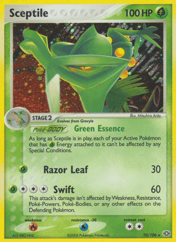 Sceptile, carta 10 di EX Smeraldo