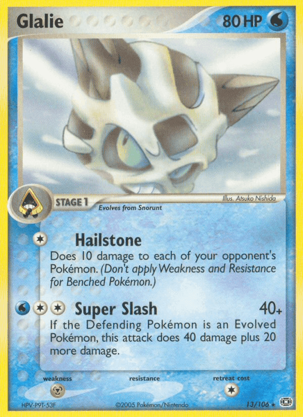 Glalie, carta 13 di EX Smeraldo