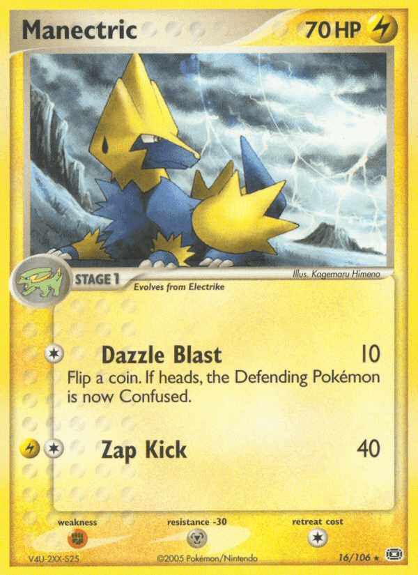 Manectric, carta 16 di EX Smeraldo