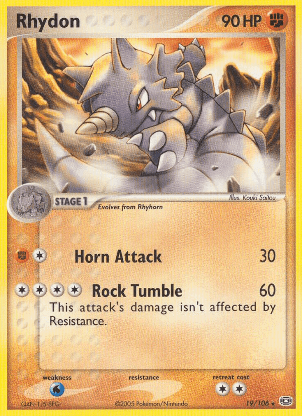 Rhydon, carta 19 di EX Smeraldo