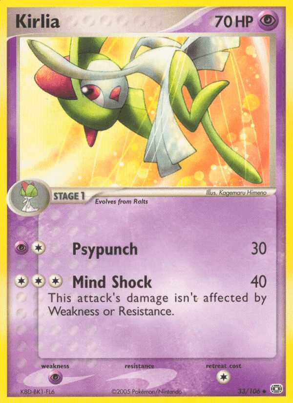 Kirlia, carta 33 di EX Smeraldo