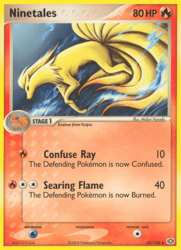 Ninetales, carta 38 di EX Smeraldo