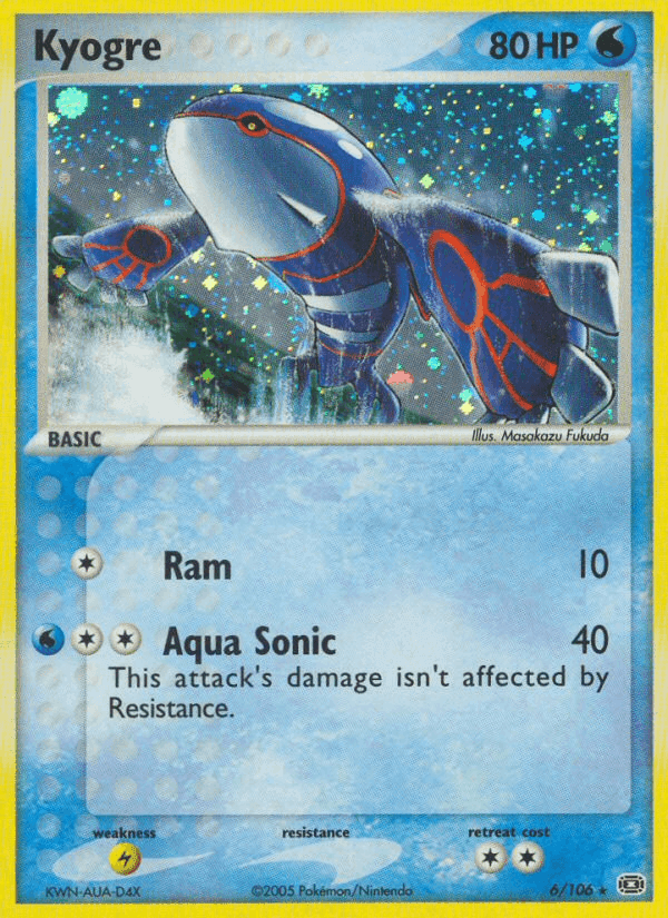 Kyogre, carta 6 di EX Smeraldo