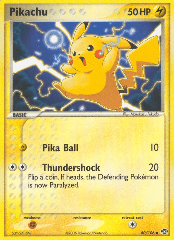 Pikachu, carta 60 di EX Smeraldo