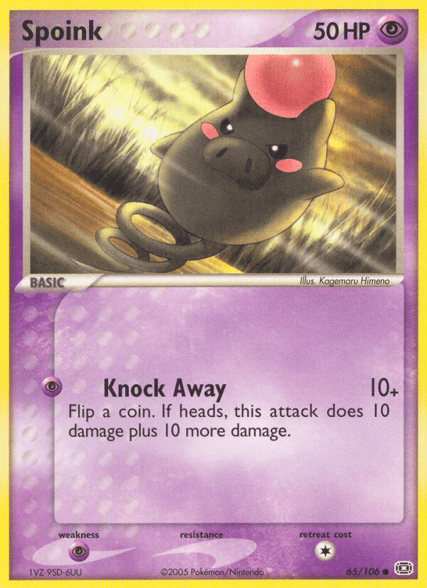 Spoink, card 65 from Emerald