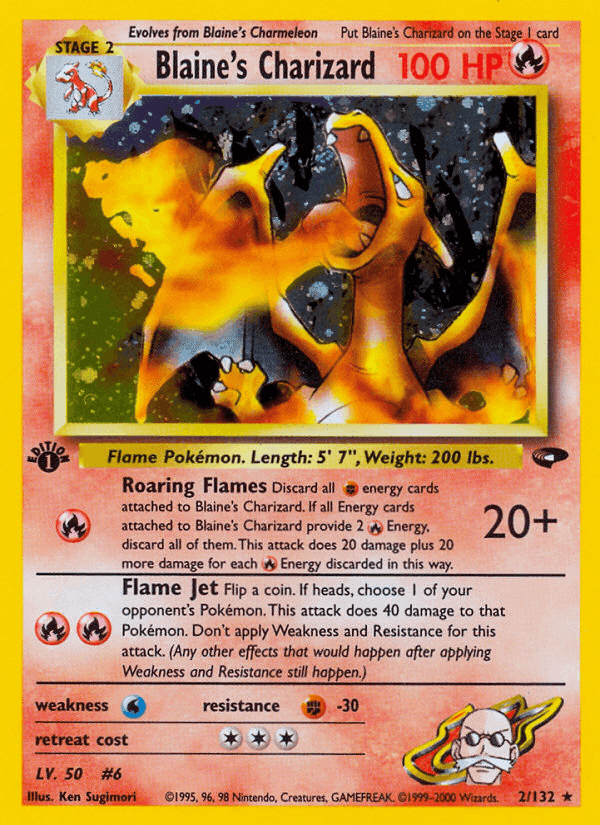 Blaine's Charizard, carta 2 de Gym Challenge