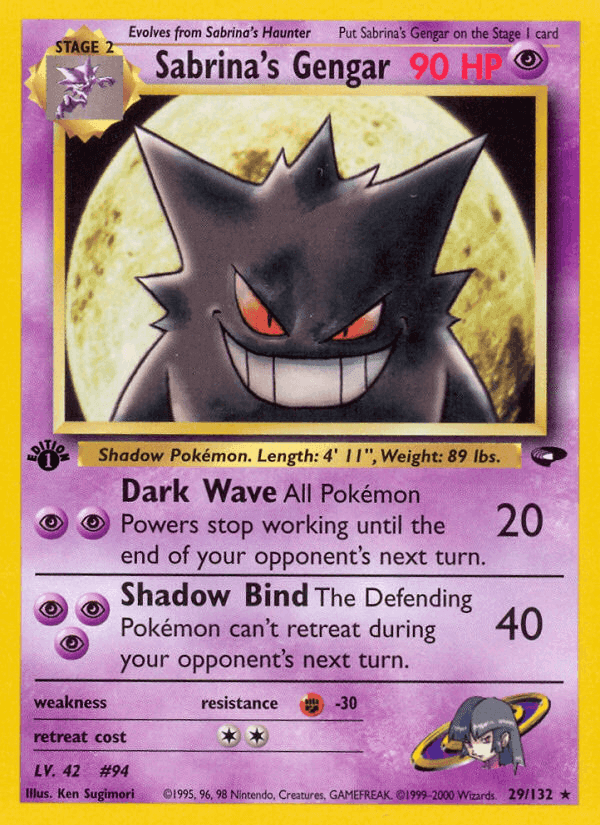 Sabrina's Gengar, carta 29 di Gym Challenge