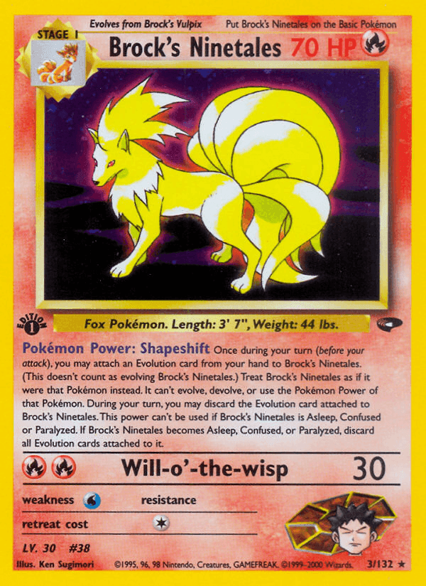 Brock's Ninetales, carta 3 de Gym Challenge