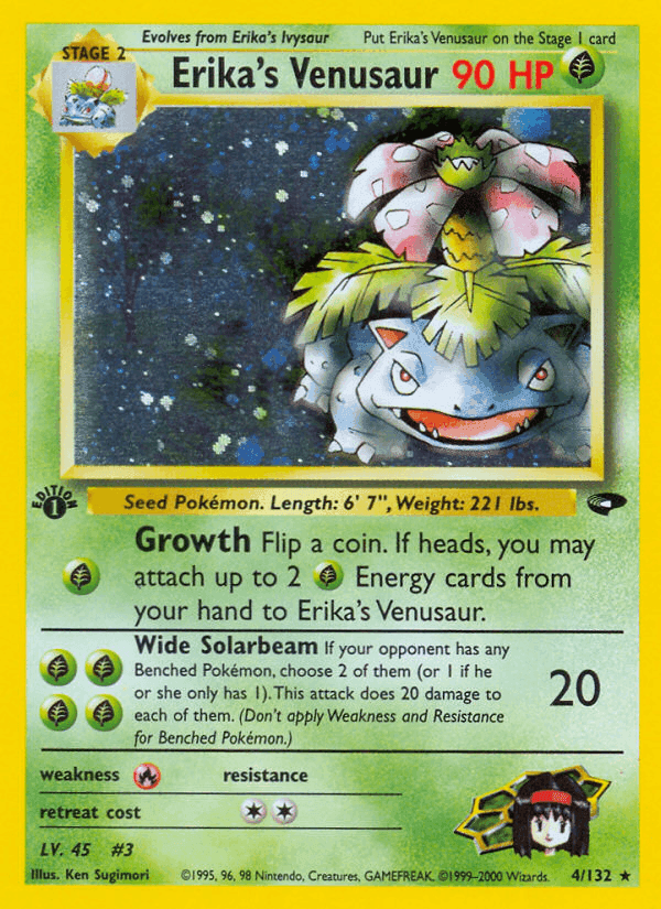Erika's Venusaur, carta 4 de Gym Challenge