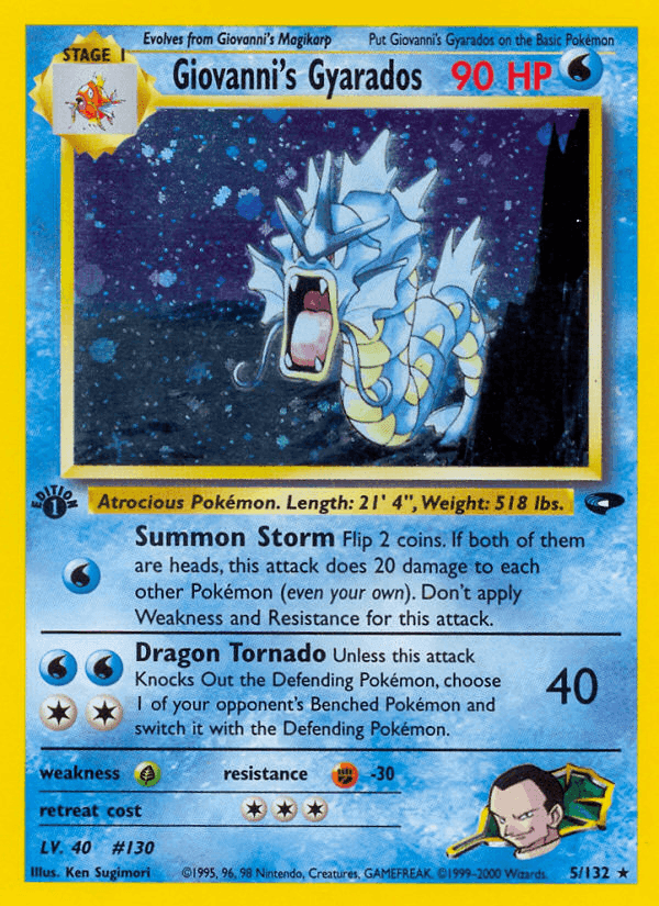 Giovanni's Gyarados, carta 5 de Gym Challenge