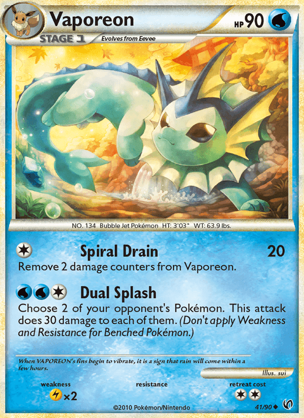Vaporeon, carta 41 de Undaunted