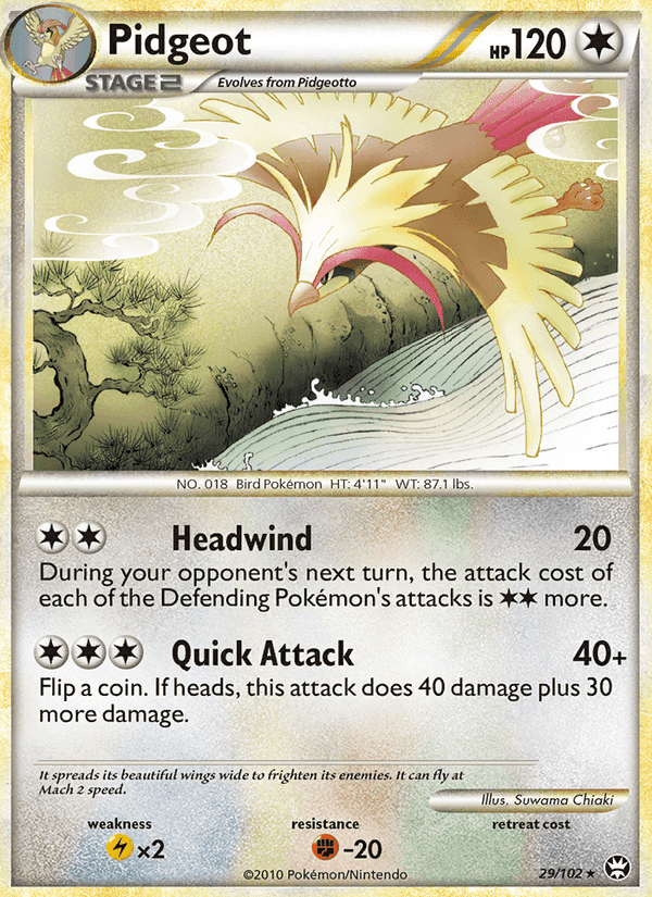 Pidgeot, carta 29 de Triumphant