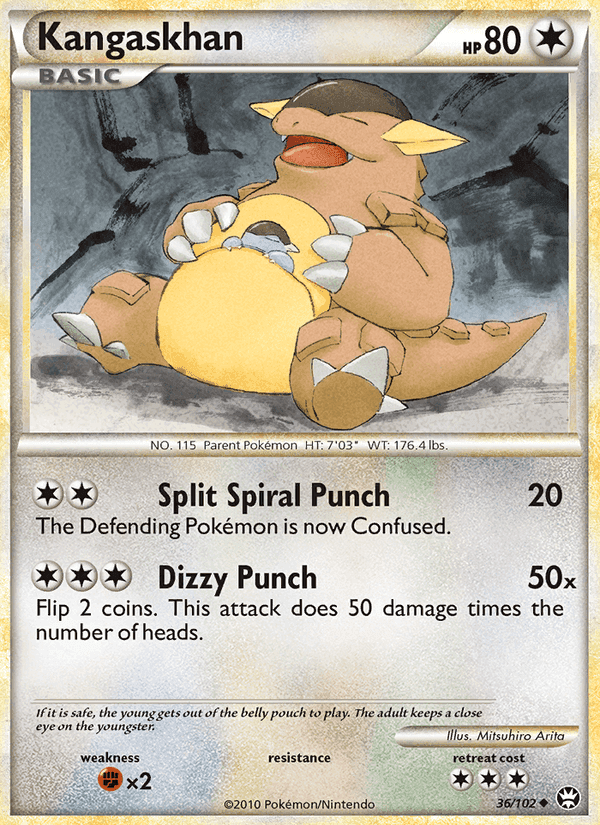 Kangaskhan, carta 36 de Triumphant