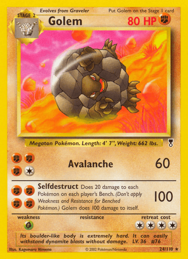 Golem, carta 24 de Legendary Collection