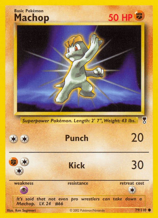 Machop, card 79 from Legendary Collection