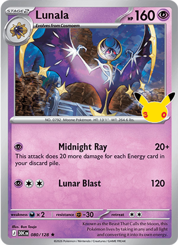 Lunala, carta 080 de Celebração de 30 Anos