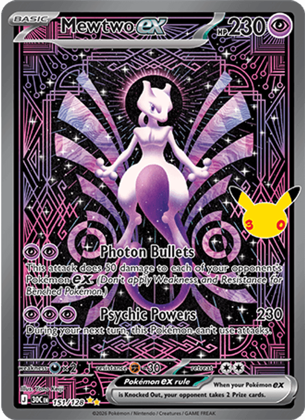 Mewtwo ex, carta 151 de Celebração de 30 Anos