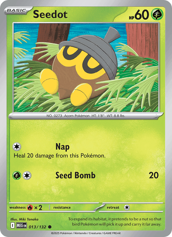 Seedot, card 013 from Mega Evolution