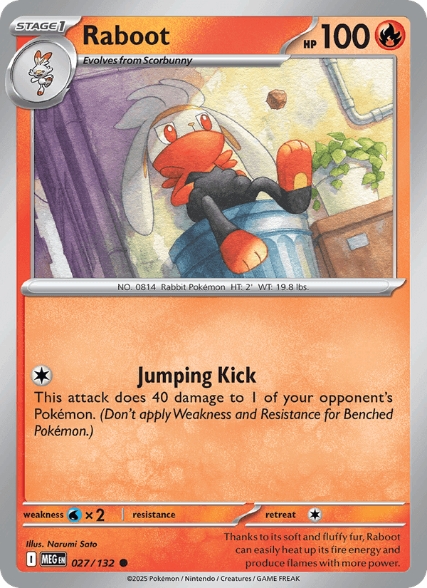 Raboot, card 027 from Mega Evolution