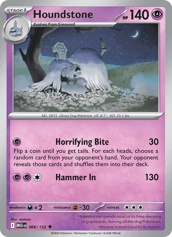 Houndstone, carta 066 de Mega Evolution