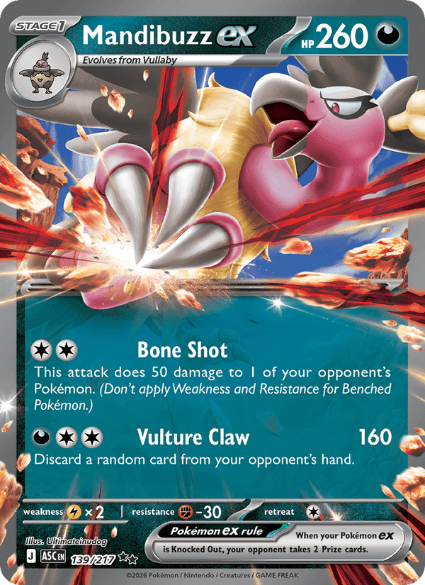 Mandibuzz ex, carta 139 de Ascended Heroes