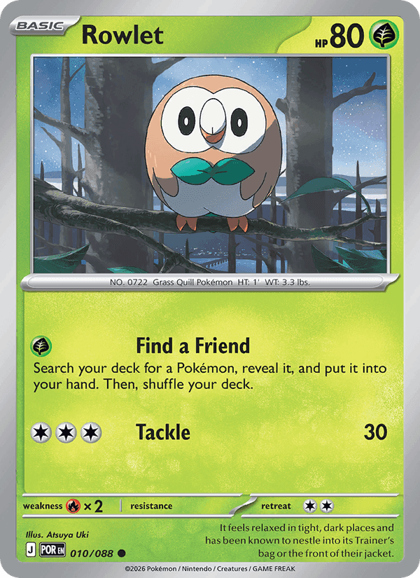 Rowlet, card 010 from Perfect Order