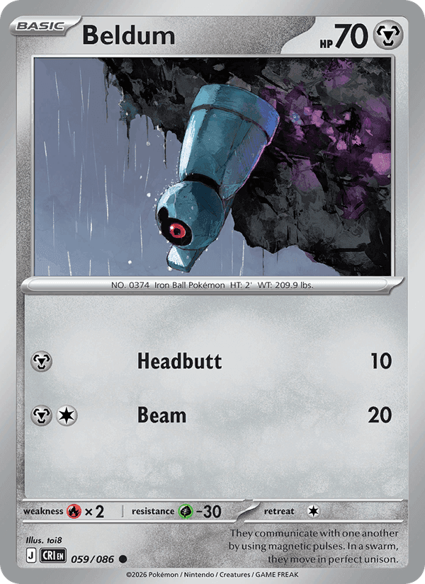 Beldum, carta 059 di Chaos Rising