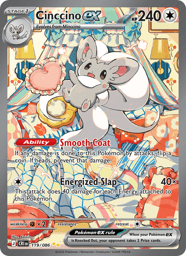 Cinccino ex, carta 119 di Chaos Rising