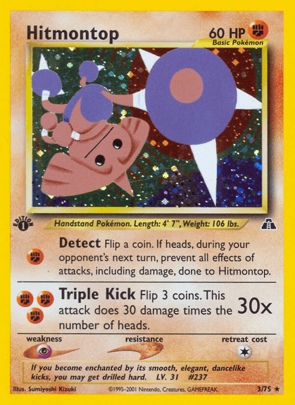 Hitmontop, carta 3 de Neo Discovery